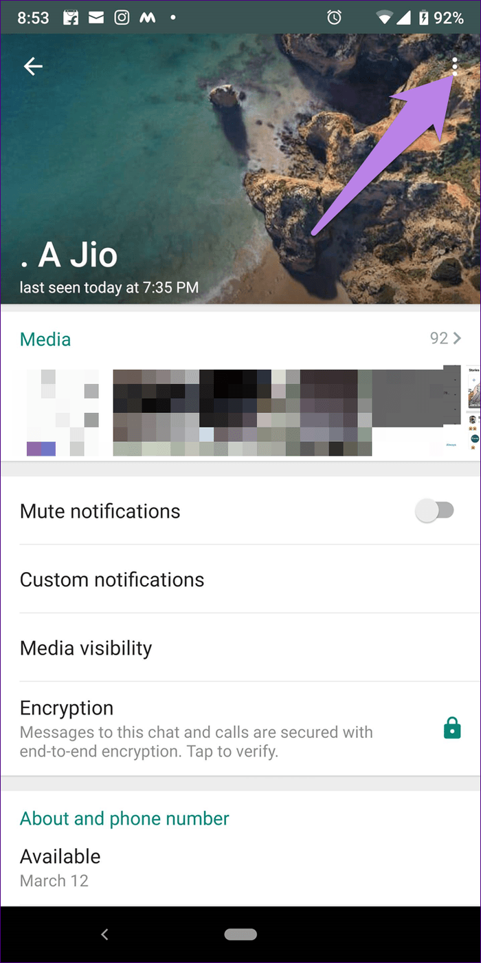 Eliminar contacto de WhatsApp 4