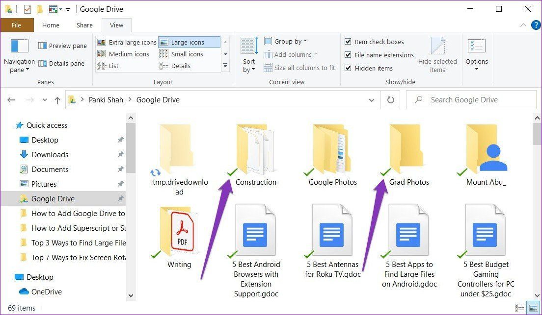Carpeta de Google Drive en el Explorador de archivos