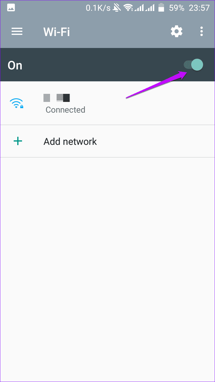 conexión de datos WiFi