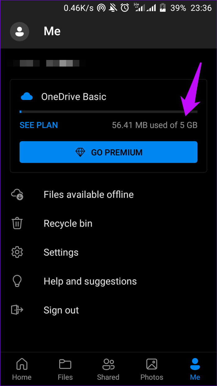 Plan básico de Microsoft OneDrive