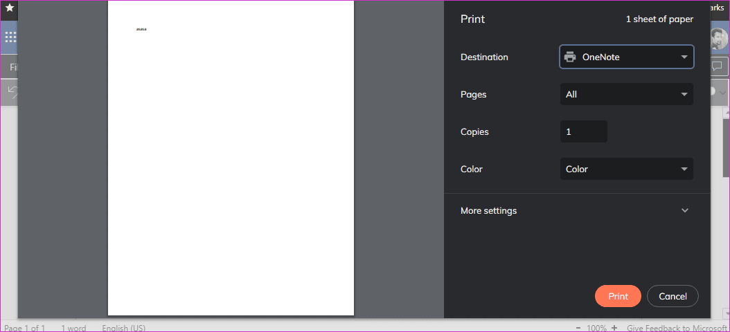 Microsoft Word Print no funciona o responde al error 2