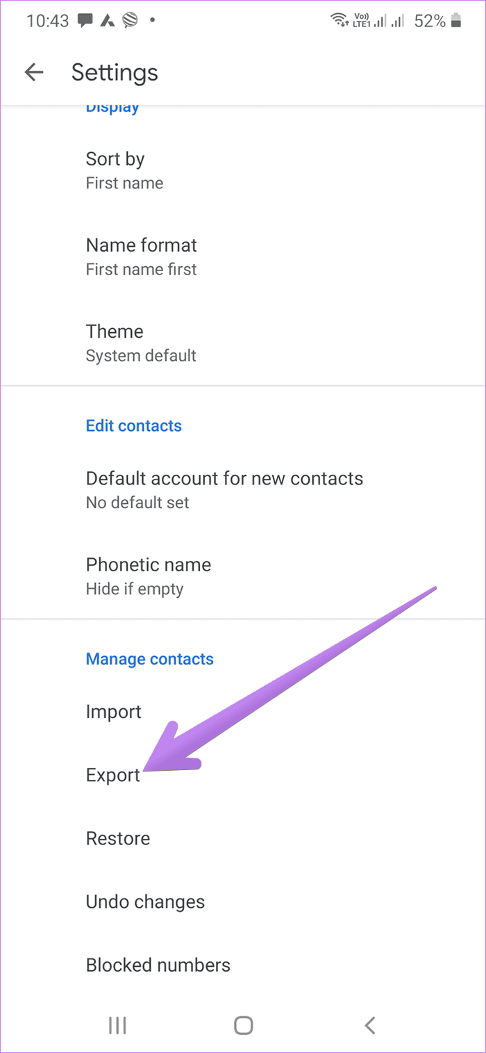 Copia de seguridad de contactos en Google Drive 3