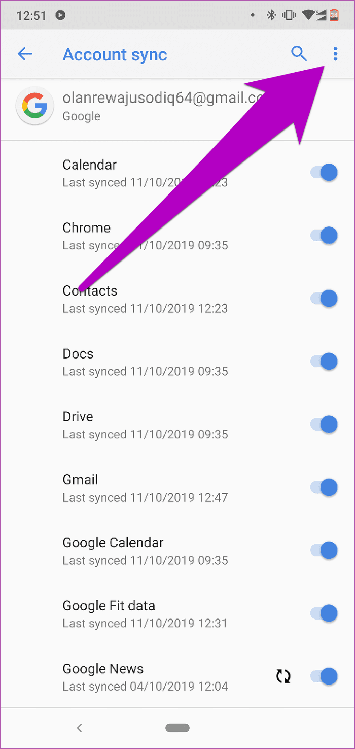 Arreglar Google Calendar 04 Error de sincronización de Android