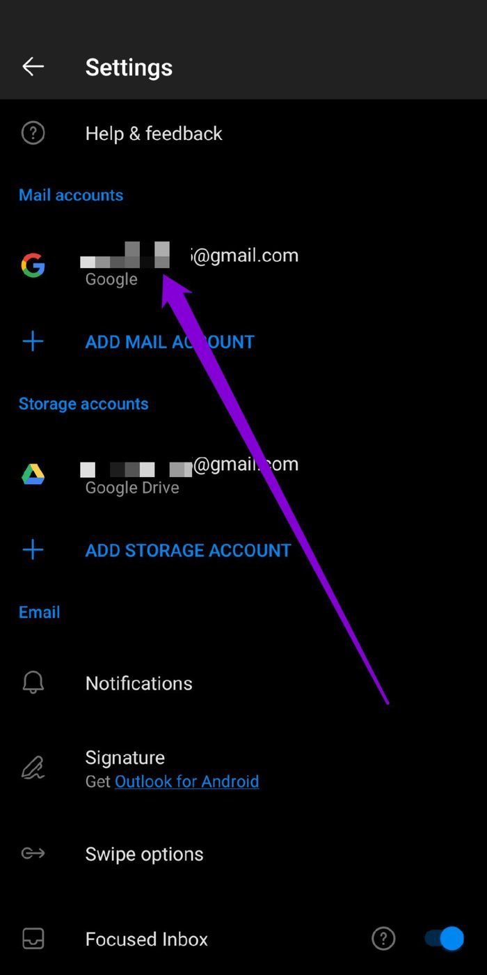 Configuración de la cuenta de correo electrónico en Outlook