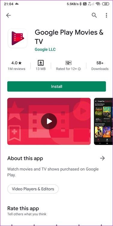 Arreglar las películas de Play Store que no descargan el error 18
