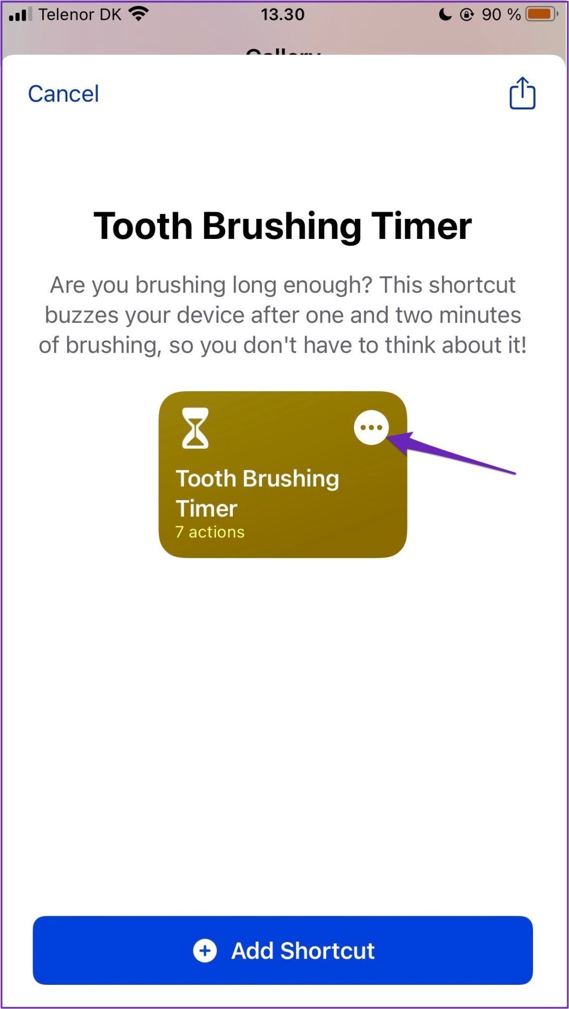 Temporizador de cepillo de dientes de tres puntos
