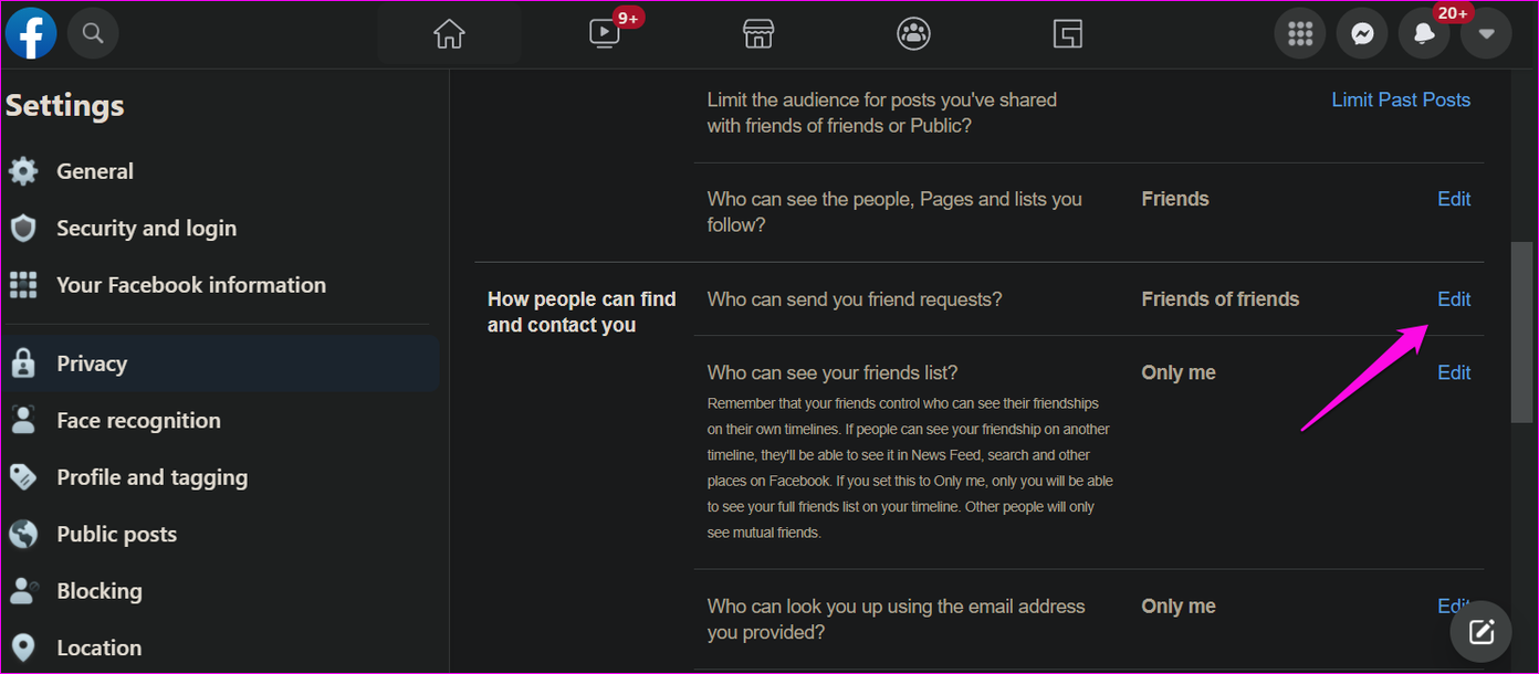 una guía completa para Facebook Configuración de solicitud de amistad 4