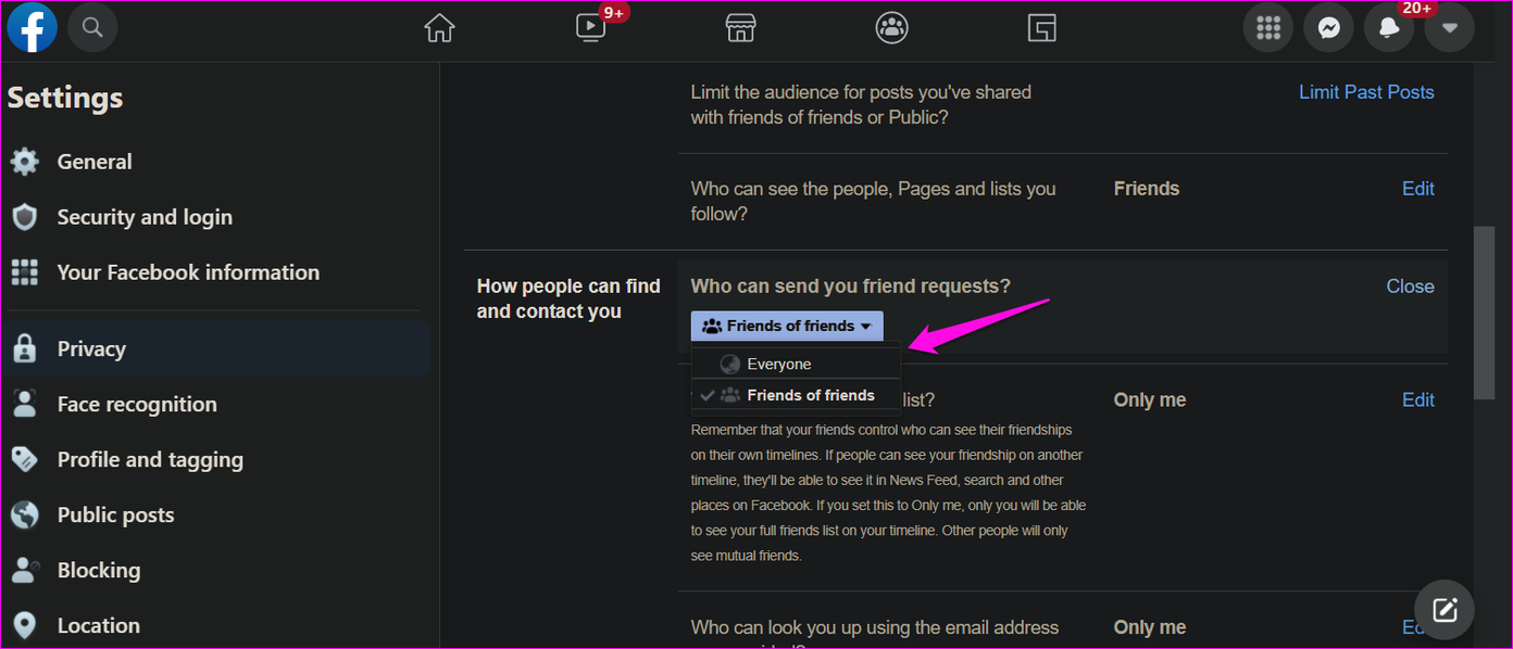 una guía completa para Facebook Configuración de solicitud de amistad 5