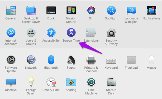 Verifique el tiempo de pantalla en diferentes dispositivos Tiempo de pantalla de Mac