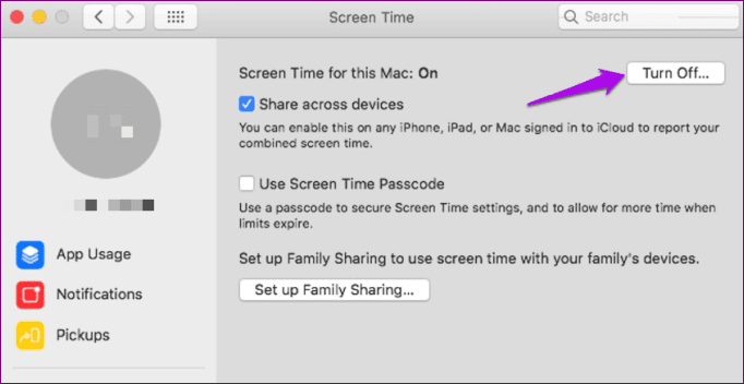 Verificar tiempo de pantalla Diferentes dispositivos Mac Opciones de tiempo de pantalla Habilitar