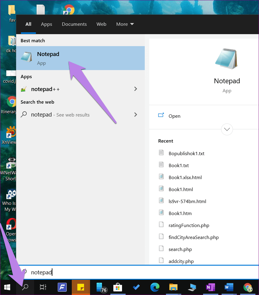 Falta el bloc de notas de la computadora con Windows 2