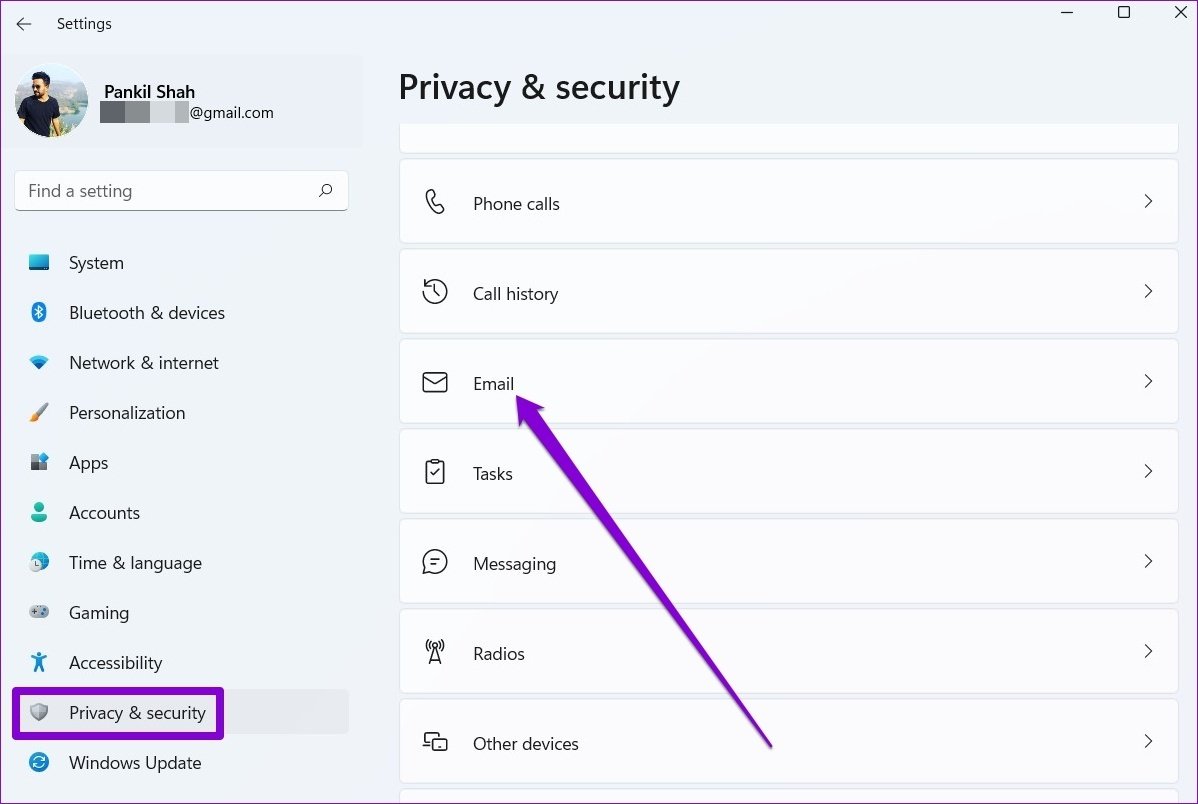 Configuración de privacidad y seguridad en Windows