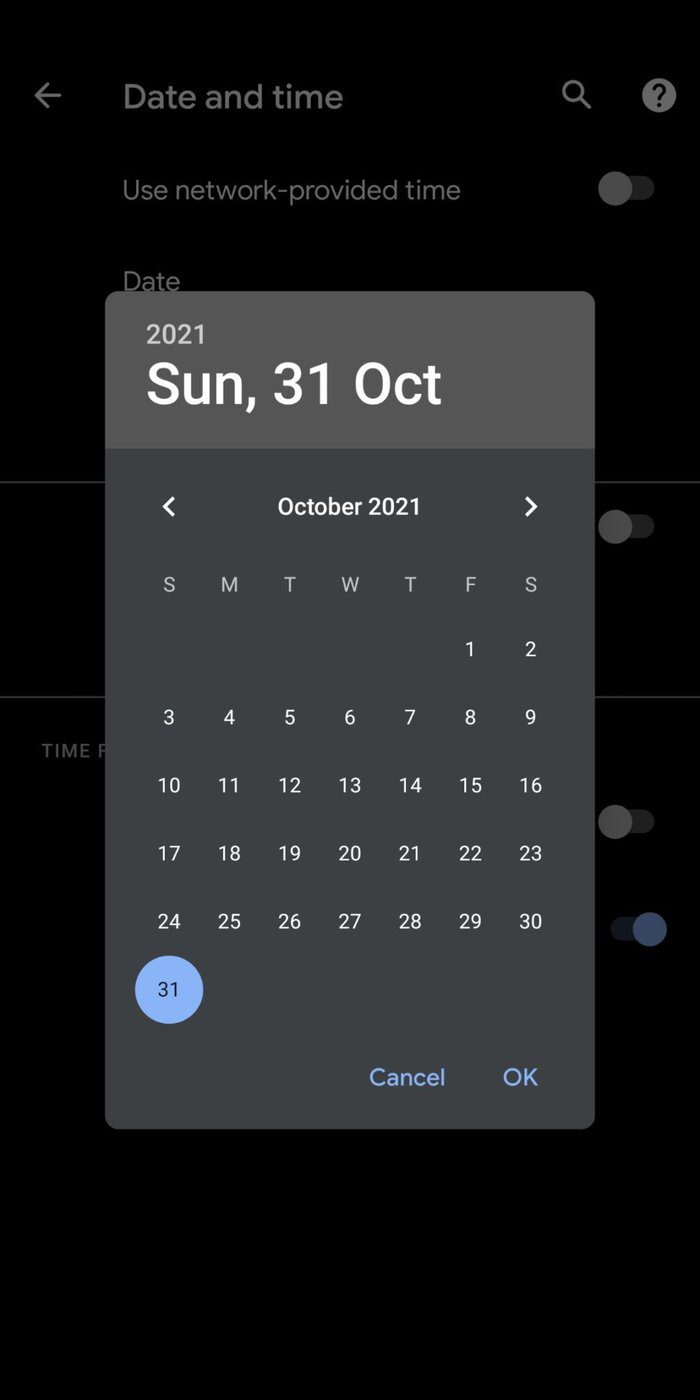Configurar manualmente la fecha en Android