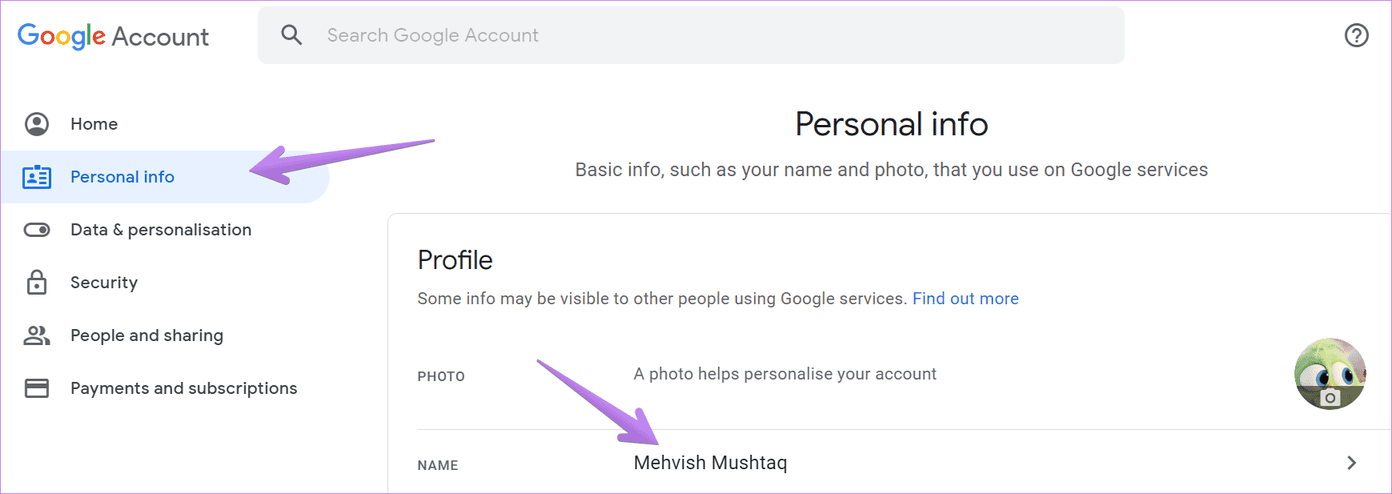 Cambiar nombre de perfil y foto google meet 2
