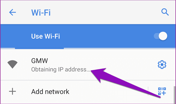 Arreglar Wi-Fi de Android atascado al obtener la dirección IP 09