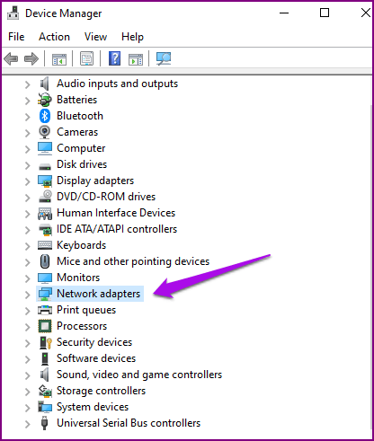 La computadora portátil con Windows no conecta los adaptadores de red del Administrador de dispositivos de punto de acceso de Android