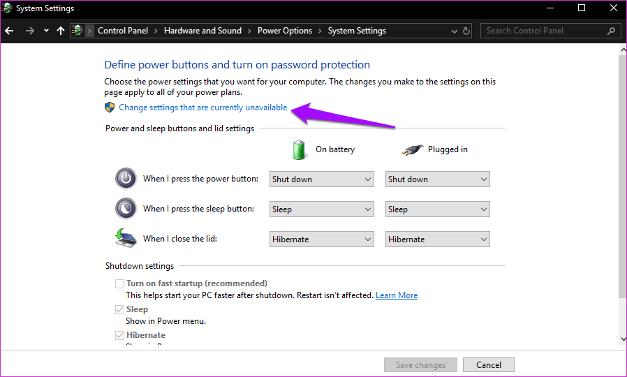 Corrija el apagado de Windows 10 en lugar del error de suspensión o hibernación 6