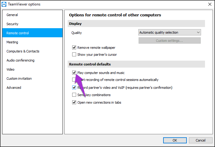 Habilitar Audio Teamviewer Windows 10 9