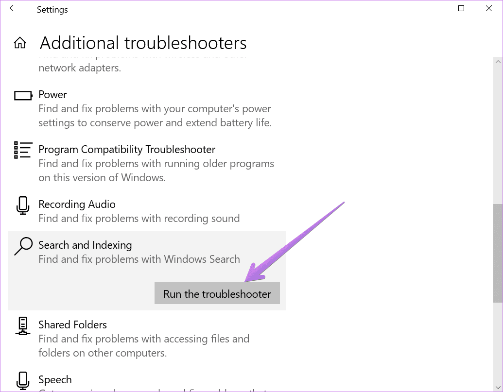 La búsqueda de Windows 10 no funciona 19