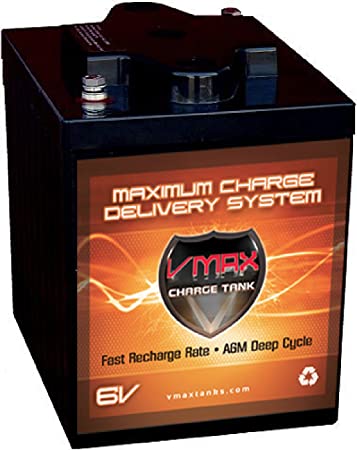 VMAXTANKS 6 Volt 225Ah AGM Battery: High Capacity & Maintenance Free Deep Cycle Battery for Golf Carts, Solar Energy, Wind Energy.