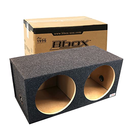 Bbox Dual Sealed 15 Inch Subwoofer Enclosure - Car Subwoofer Boxes & Enclosures - Premium Subwoofer Box Improves Audio Quality, Sound & Bass - Nickel Finish Subwoofer Terminals - Black