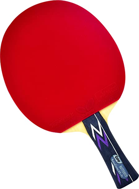 Butterfly Balsa Carbo X5 Pro-Line Table Tennis Racket - ITTF Professional Ping Pong Paddle – Carbon Blade Assembled with Tenergy 80 FX 2.1mm Red and Black Table Tennis Rubber
