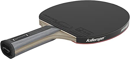 Killerspin Diamond TC RTG Ping Pong Paddle| Table Tennis Racket| Flared Handle Ping Pong Paddle| 7-Ply Wood/Titanium Carbon Blade, Fortissimo Rubbers| ITTF Approved| Memory Book Gift Storage Case (106...