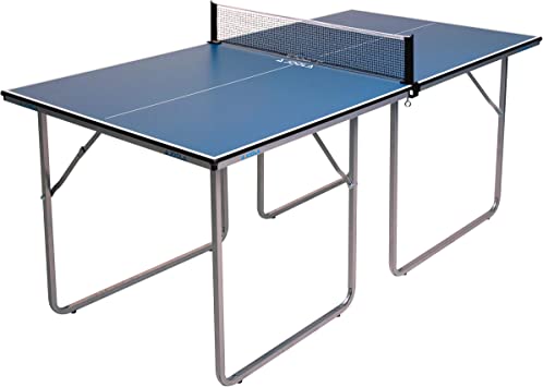 JOOLA Midsize Compact Table Tennis Table Great for Small Spaces and Apartments – Multi-Use Free Standing Table - Compact Storage Fits in Most Closets - Net Set Included - No Assembly Required!
