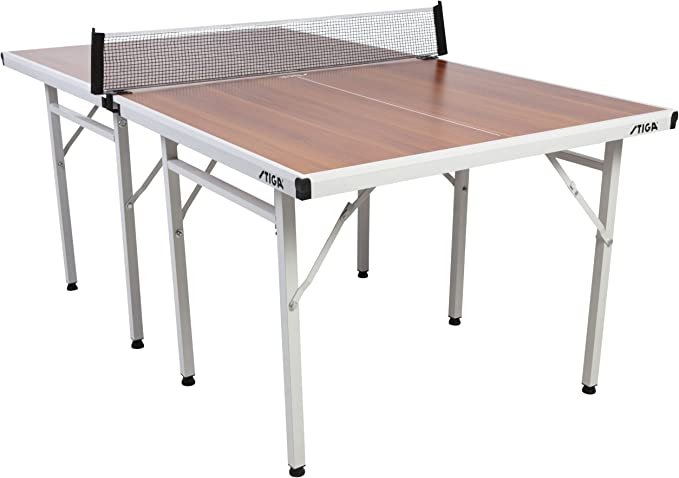 STIGA Space Saver - Mid-Size Portable Table Tennis Table - Compact Storage Fits in Most Closets – Includes Ping-Pong Net & Post - No Assembly Required