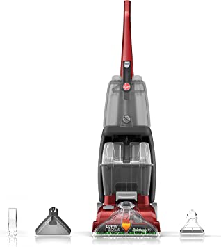 Hoover Power Scrub Deluxe Carpet Cleaner Machine, Upright Shampooer, FH50150, Red