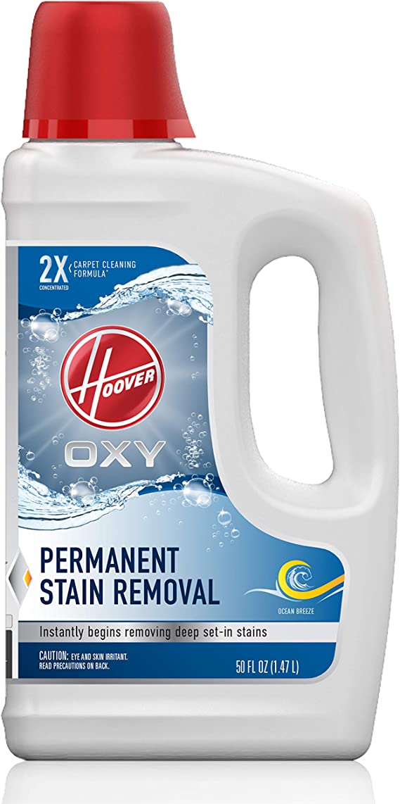 Hoover Oxy Deep Cleaning Carpet Shampoo, Concentrated Machine Cleaner Solution, 50oz Formula, AH30950, White