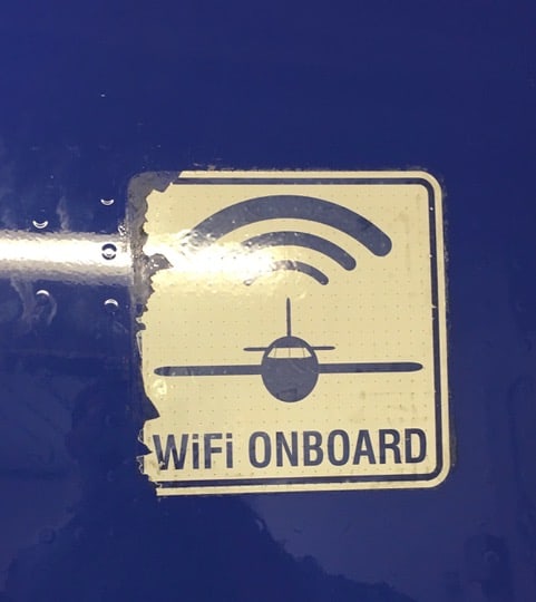 WiFi del Suroeste a bordo