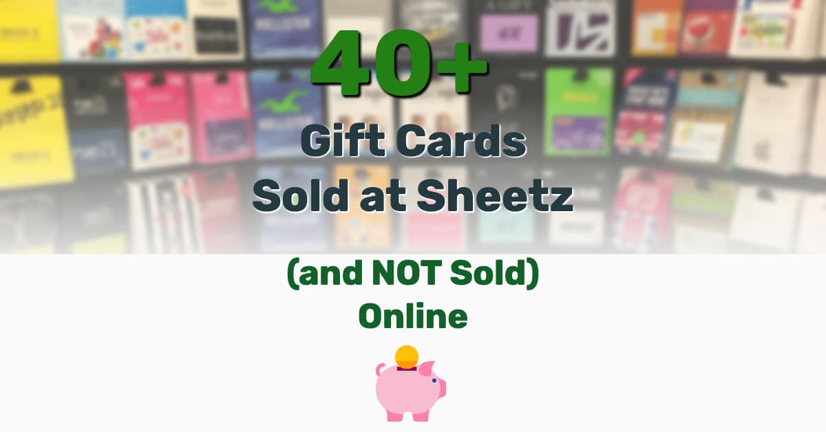 40+ Gift Cards Sold At Sheetz (and NOT Sold) Online Tuto Premium
