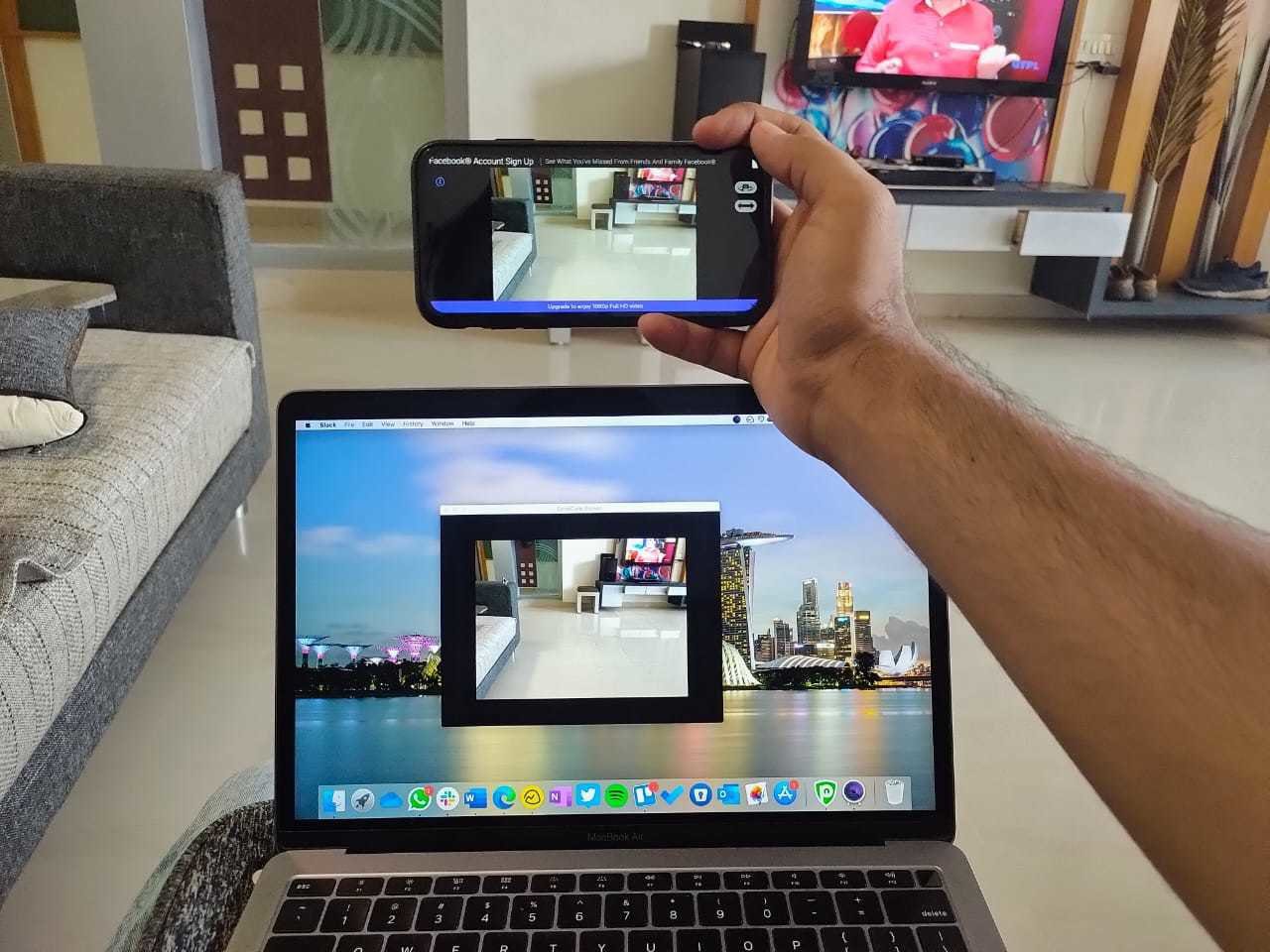 teléfono como cámara web en mac