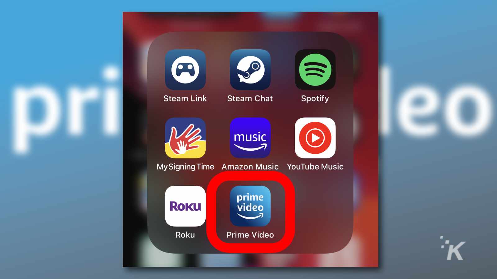 icono de la aplicación de video amazon prime