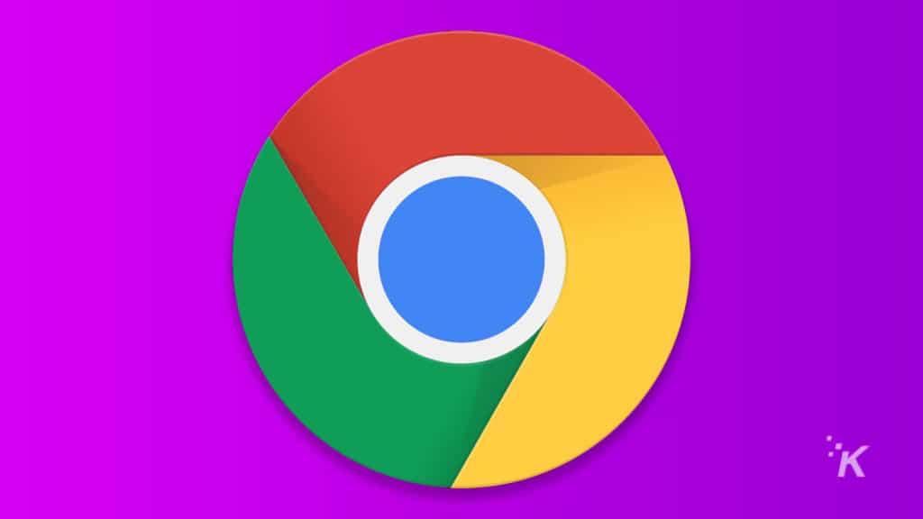 logotipo de google chrome sobre fondo morado para la búsqueda de google
