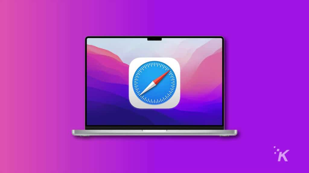 icono del navegador Apple Safari en la pantalla de un macbook