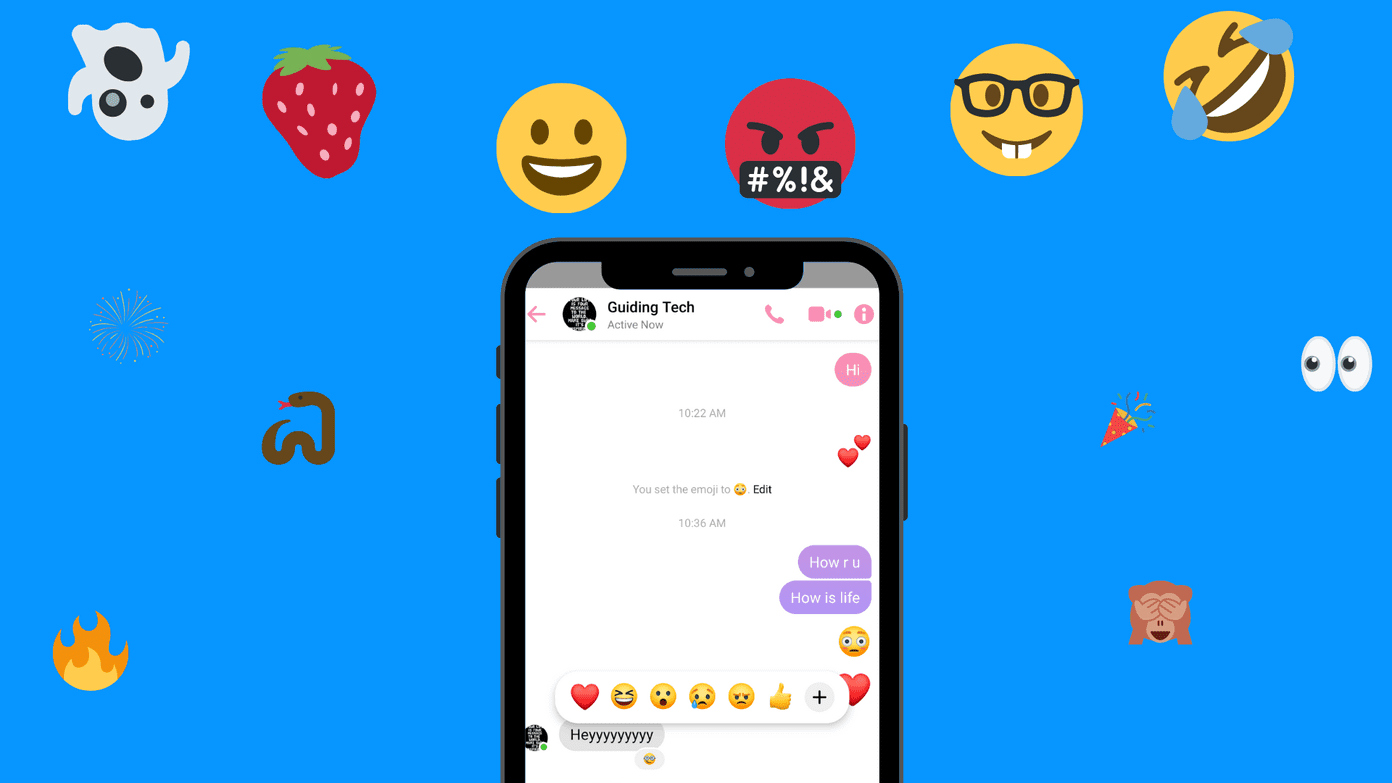 reaccionar a los mensajes Facebook Messenger con 13 emojis diferentes