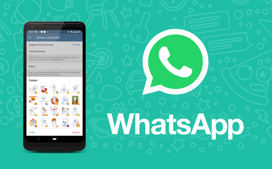 Etiquetas engomadas del telegrama de Whatsapp Fi