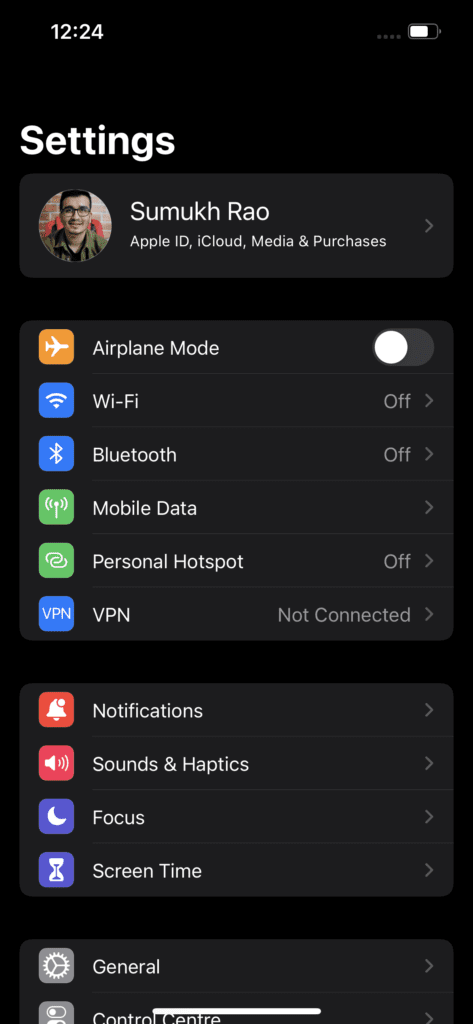 Configuración de la aplicación en el iPhone