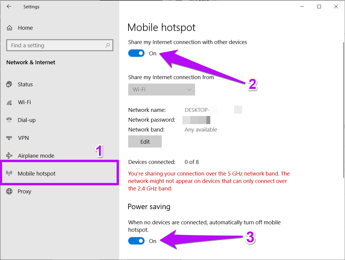 Fix Windows 10 Mobile Hotspot sigue apagándose