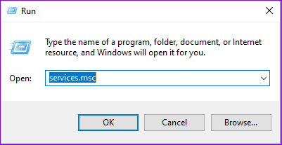 Ejecute el Administrador de servicios de Windows