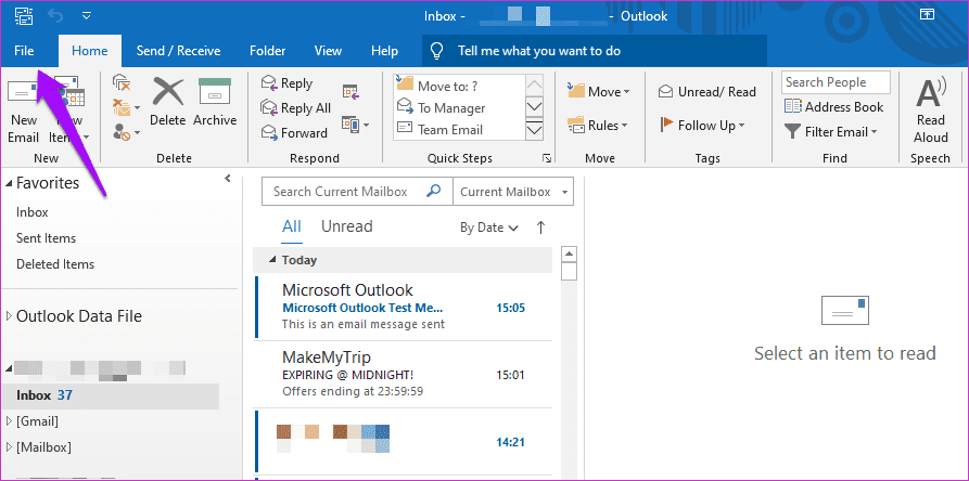 Arreglar el error No se puede expandir la carpeta en Outlook 1