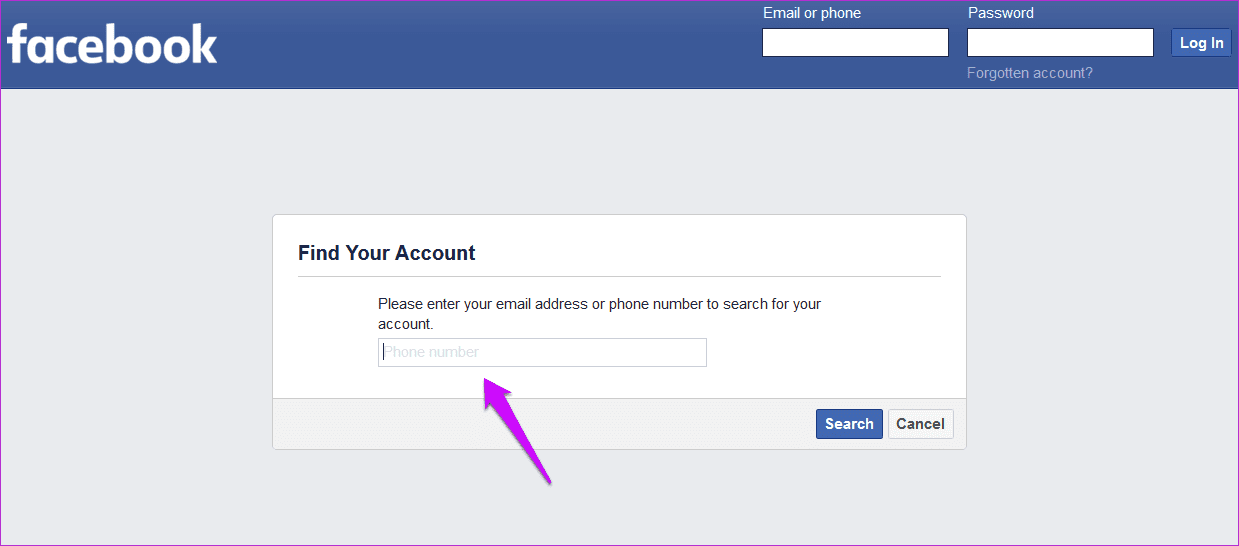 Arreglar No se puede conectar a Facebook problema de cuenta 2