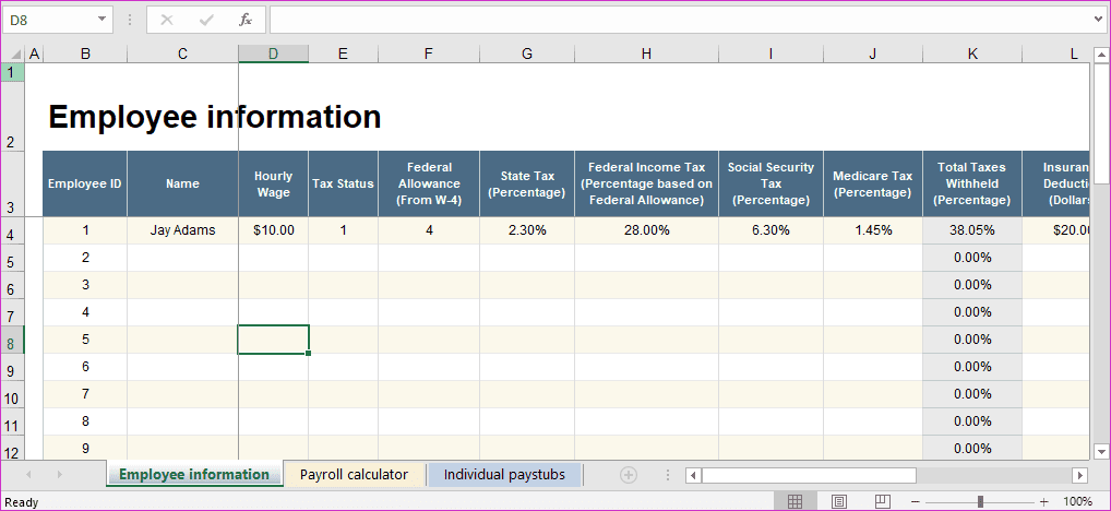 Plantillas de Microsoft Excel para la gestión de nóminas 1