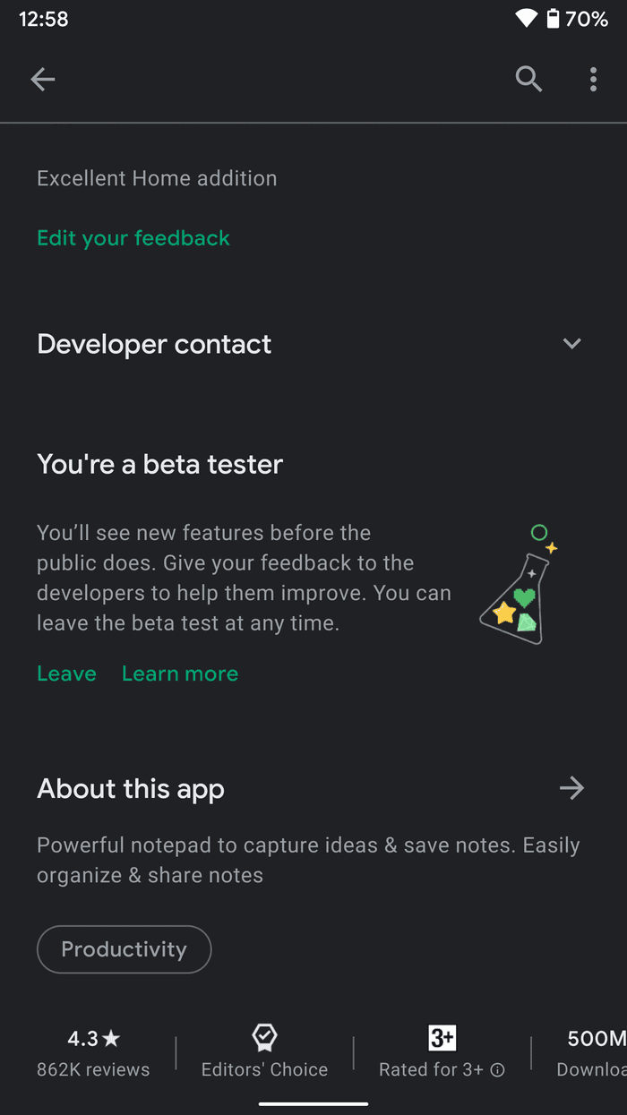 Salir de la prueba beta