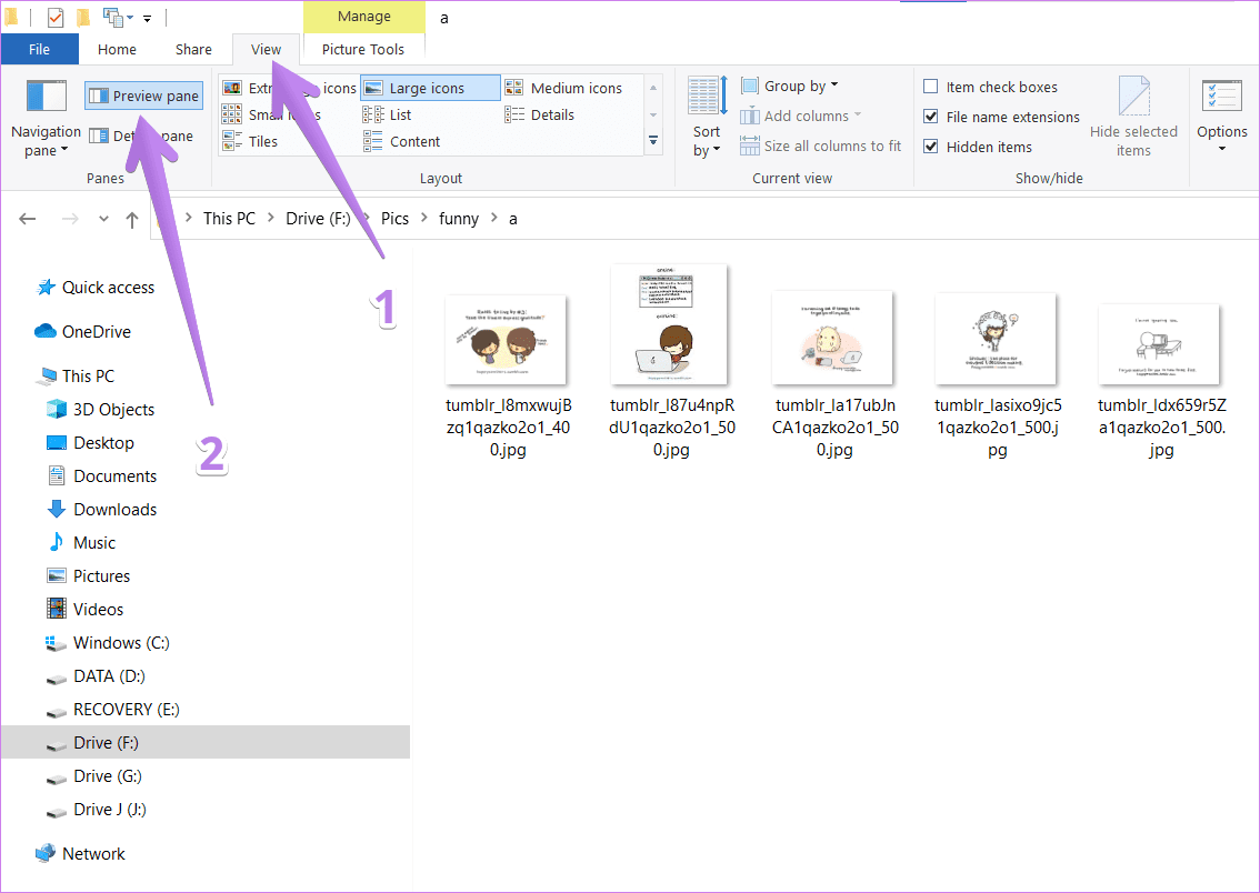 El panel de vista previa de Windows 10 no funciona 1