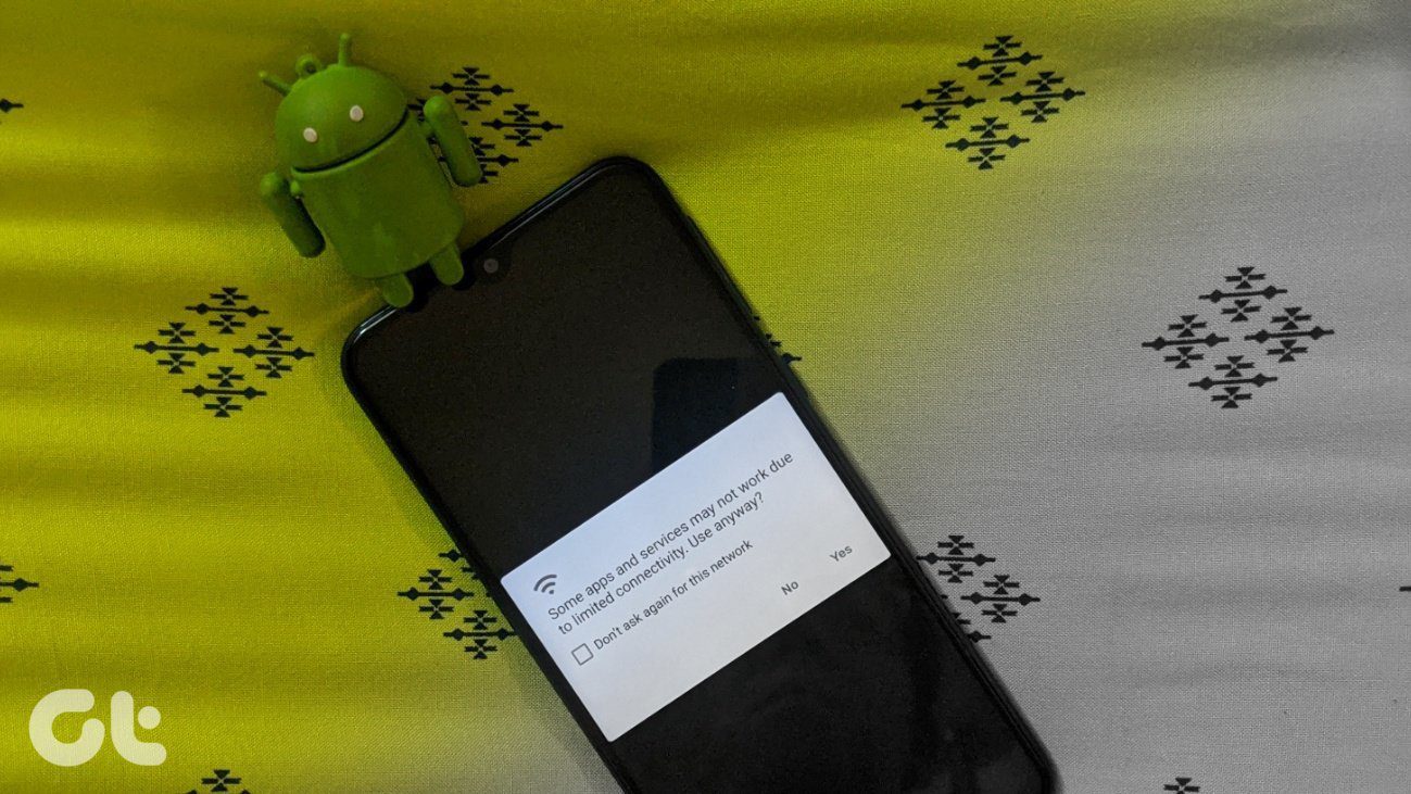 Wifi que muestra una conectividad Android fi2 limitada