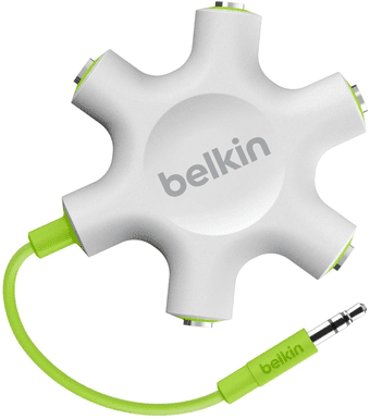 Divisor de audio de múltiples auriculares Belkin RockStar de 5 salidas