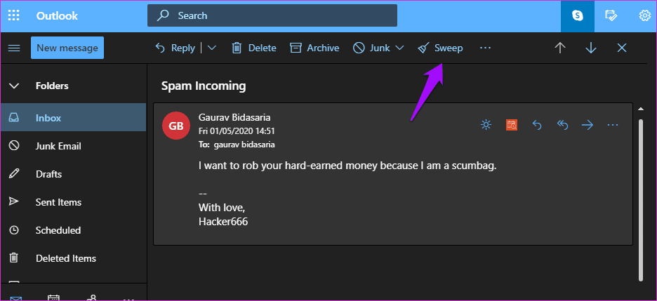 Qué sucede cuando bloqueas al remitente en Outlook 1